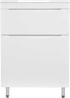 Style Line Тумба с раковиной Бергамо Мини 60 белая Люкс антискрейтч Plus